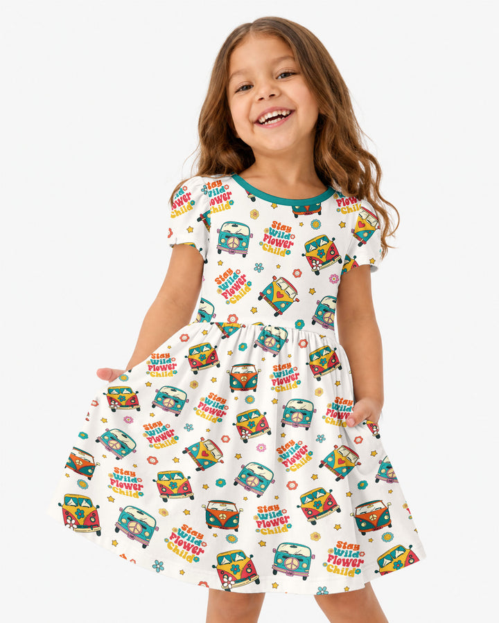 Stay Wild Flower Child Bamboo Twirl Dress