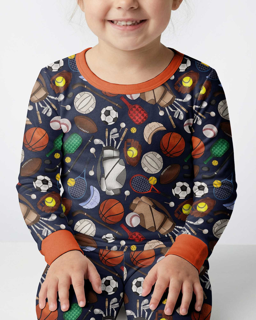 Sports Equipment Bamboo Two Piece Long Sleeve Pajama Set