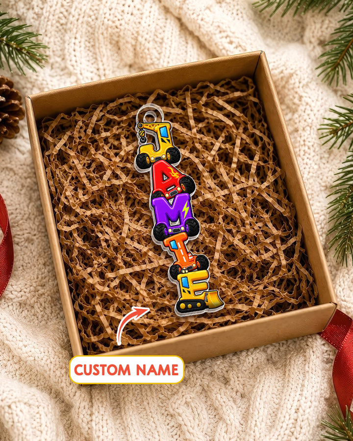 Letter Wooden Car Acrylic Ornament