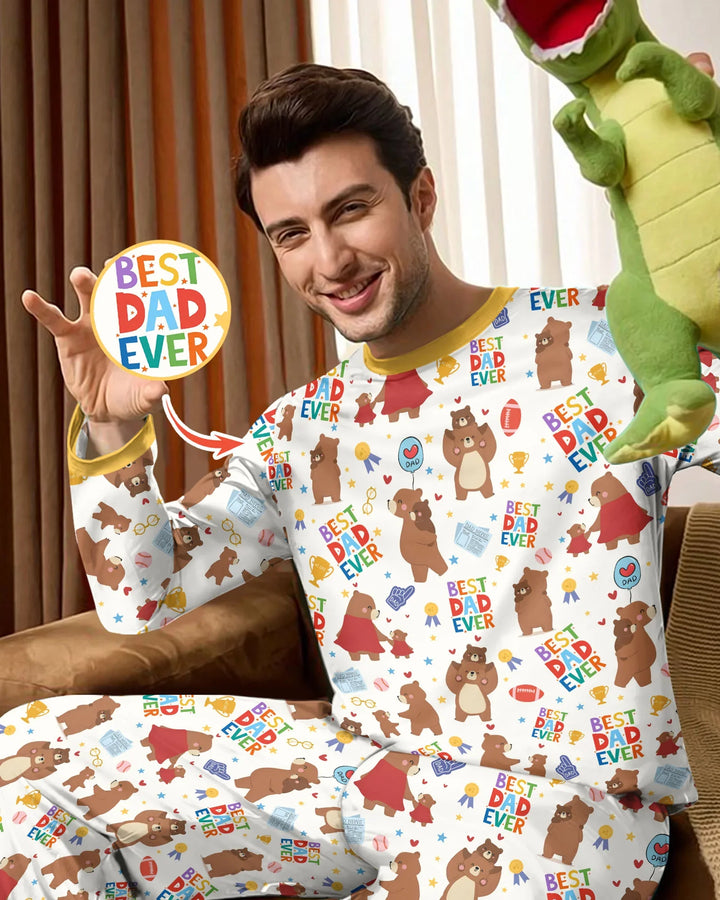 Best Daddy Bear Ever Family Matching Bamboo Men's Pajama Set