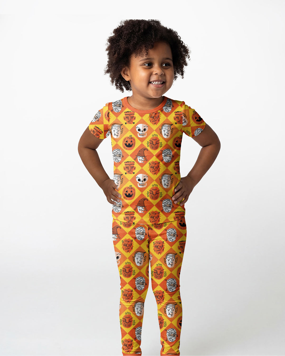 Monster Mix Bamboo Two Piece Short Sleeve Pajama Set