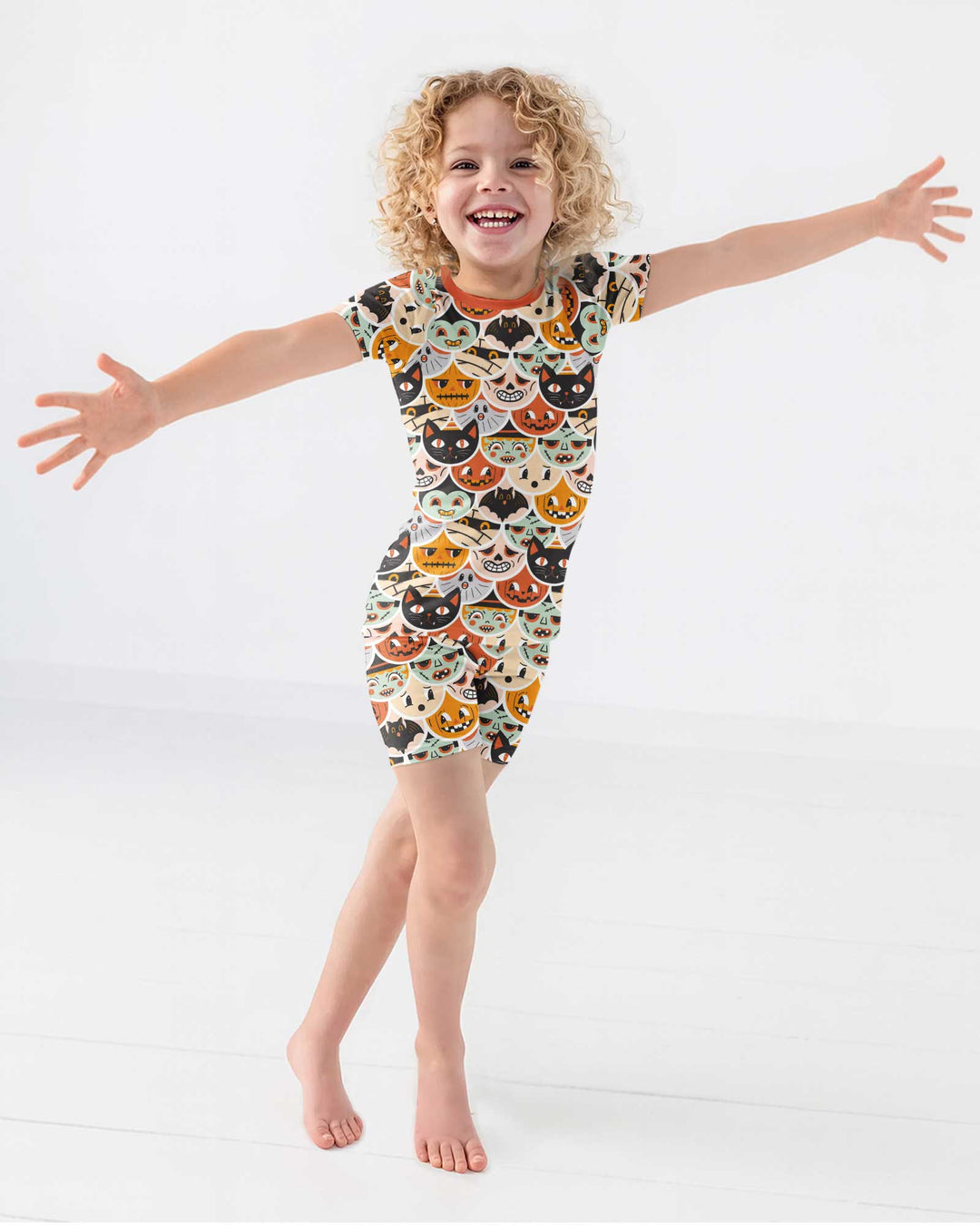 Monster Mash-Up Bamboo Two Piece Short Sleeve Shorts Pajama Set