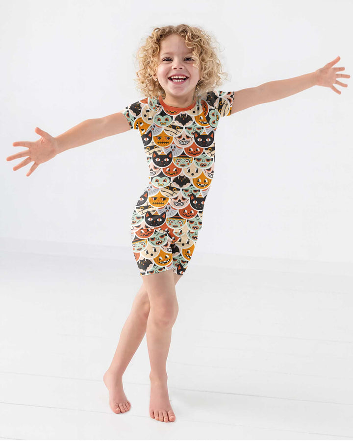 Monster Mash-Up Bamboo Two Piece Short Sleeve Shorts Pajama Set