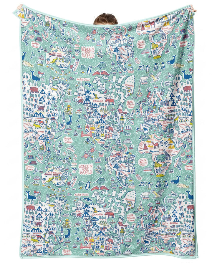Hello World Wonders Bamboo Blanket