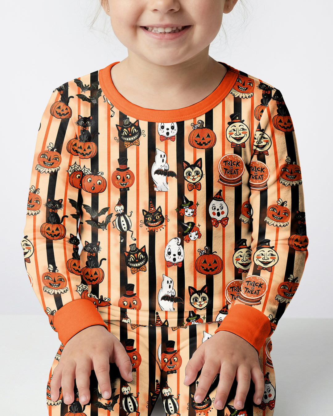 Vintage Halloween Bamboo Two Piece Long Sleeve Pajama Set