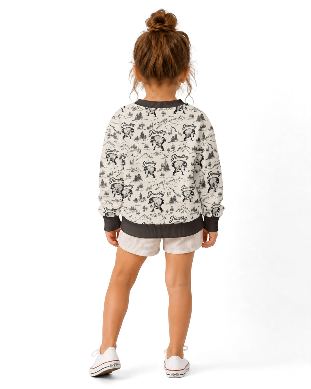 Vintage Jimothy Racoon Family Matching Bamboo Crewneck Sweatshirt