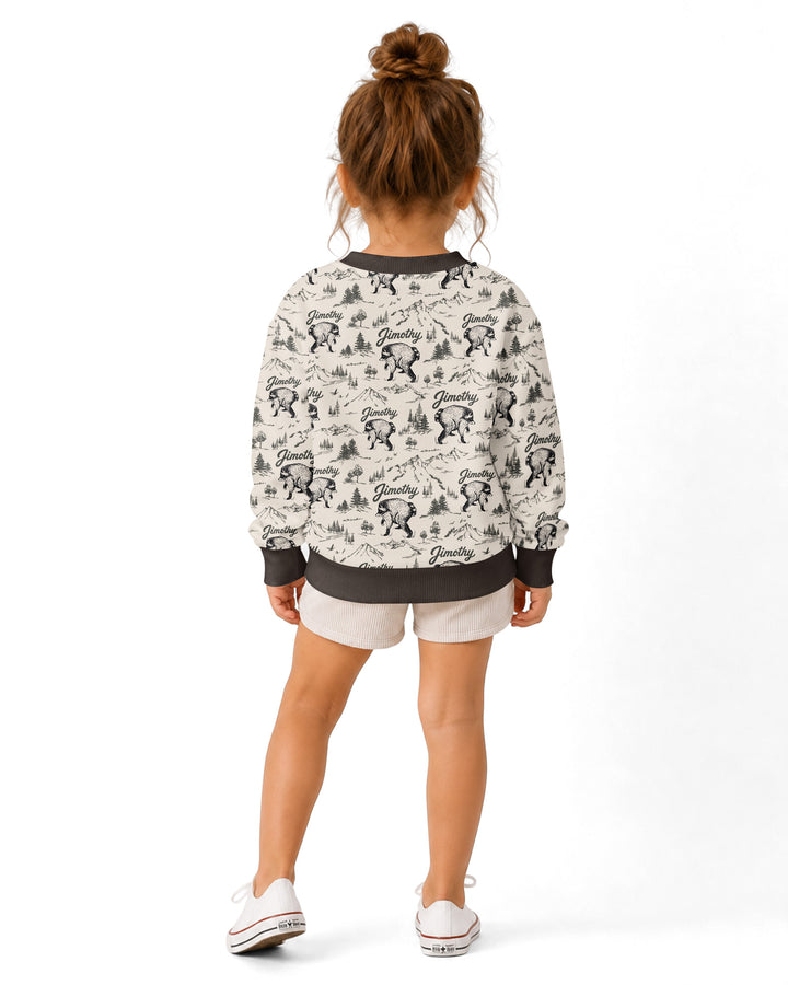Vintage Jimothy Racoon Family Matching Bamboo Crewneck Sweatshirt