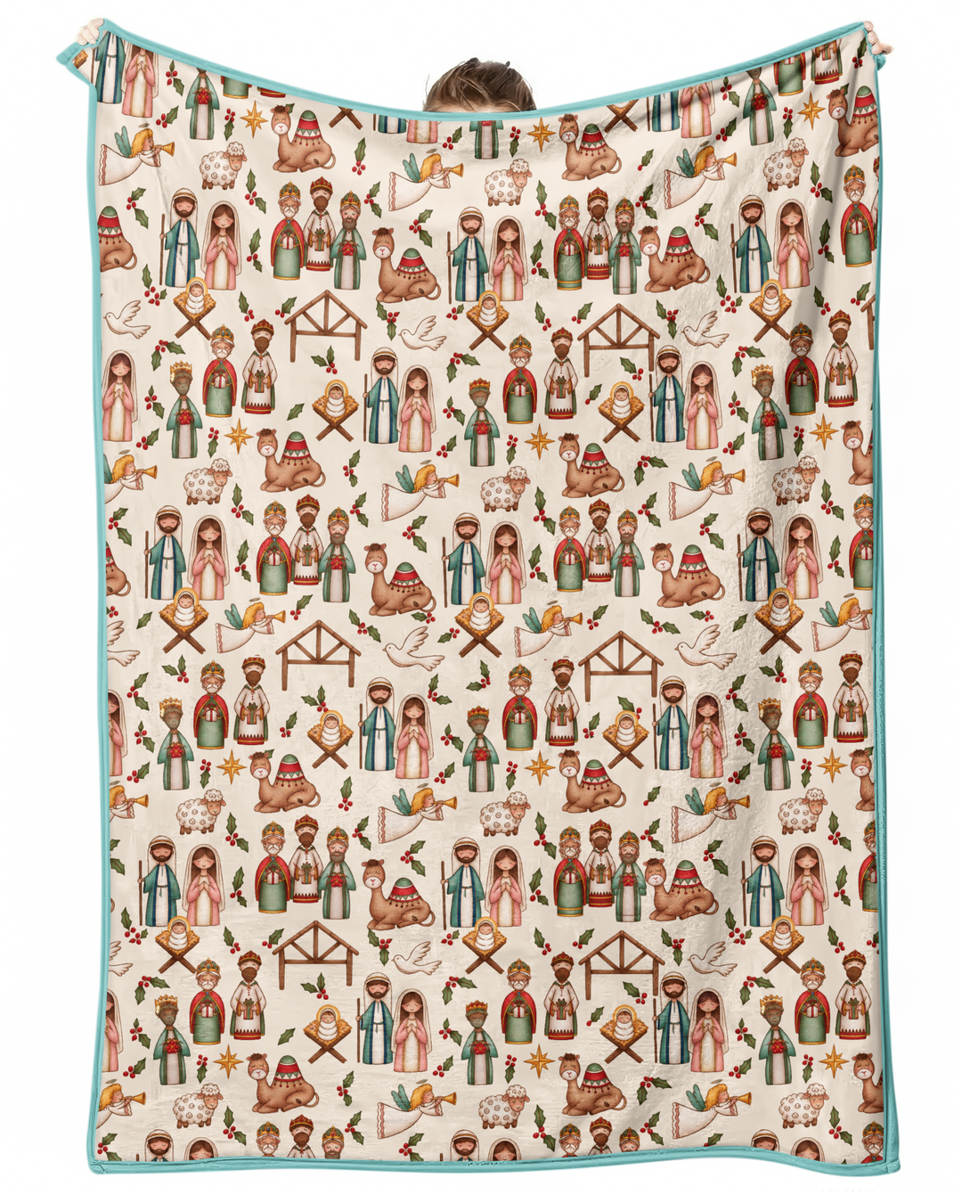 Holy Night Nativity Bamboo Blanket