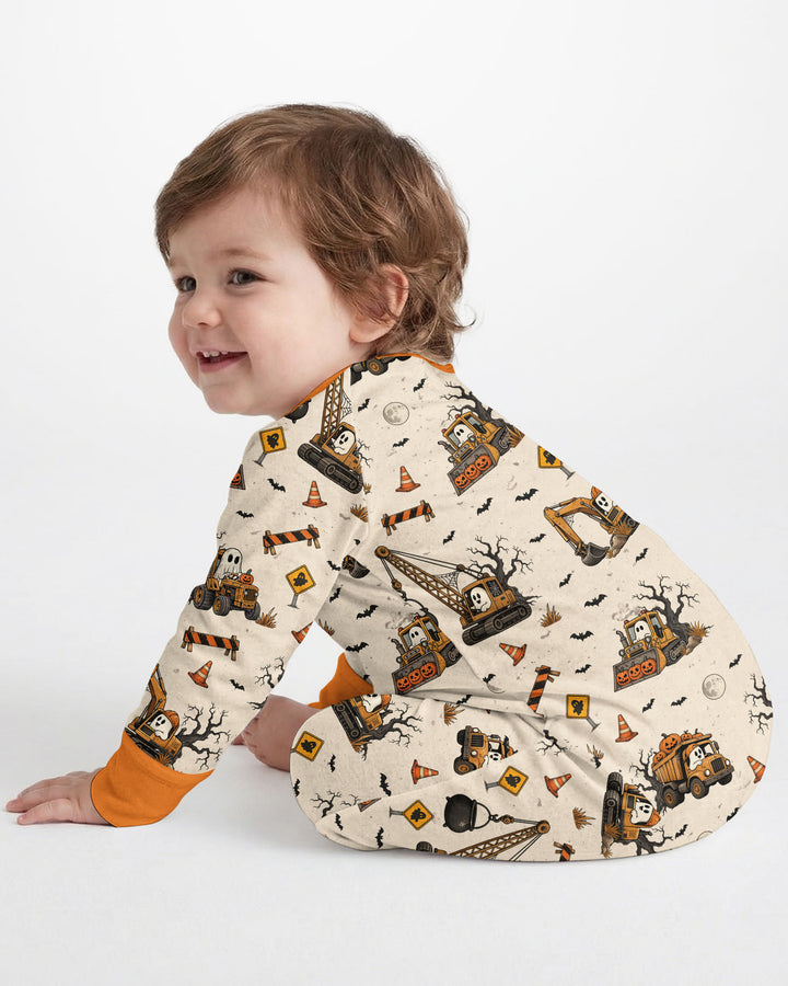 Halloween Construction Crew Ghost Bamboo Convertible Zippy