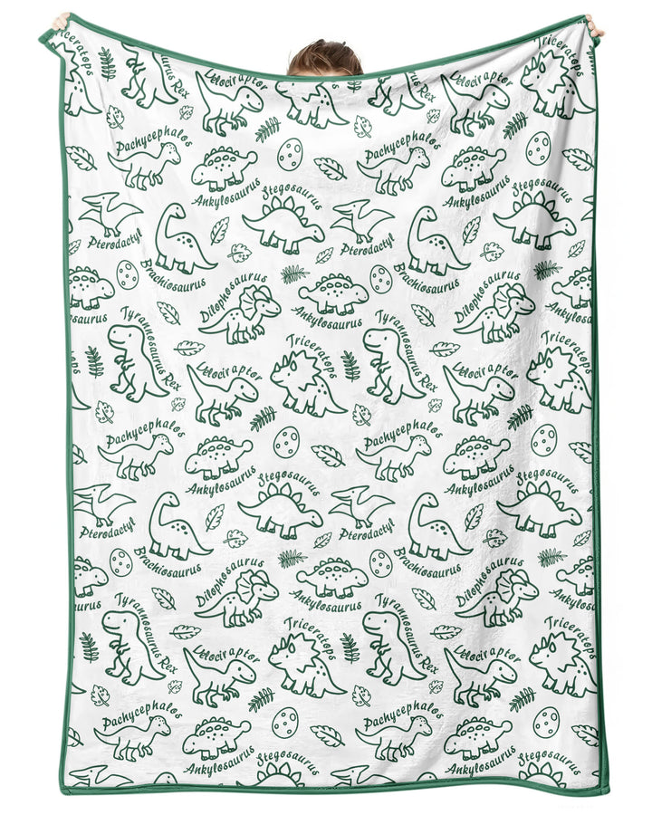 Dinosaur Park Bamboo Blanket