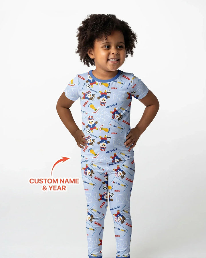 My First World Cup Bamboo Two Piece Short Sleeve Pajama Set