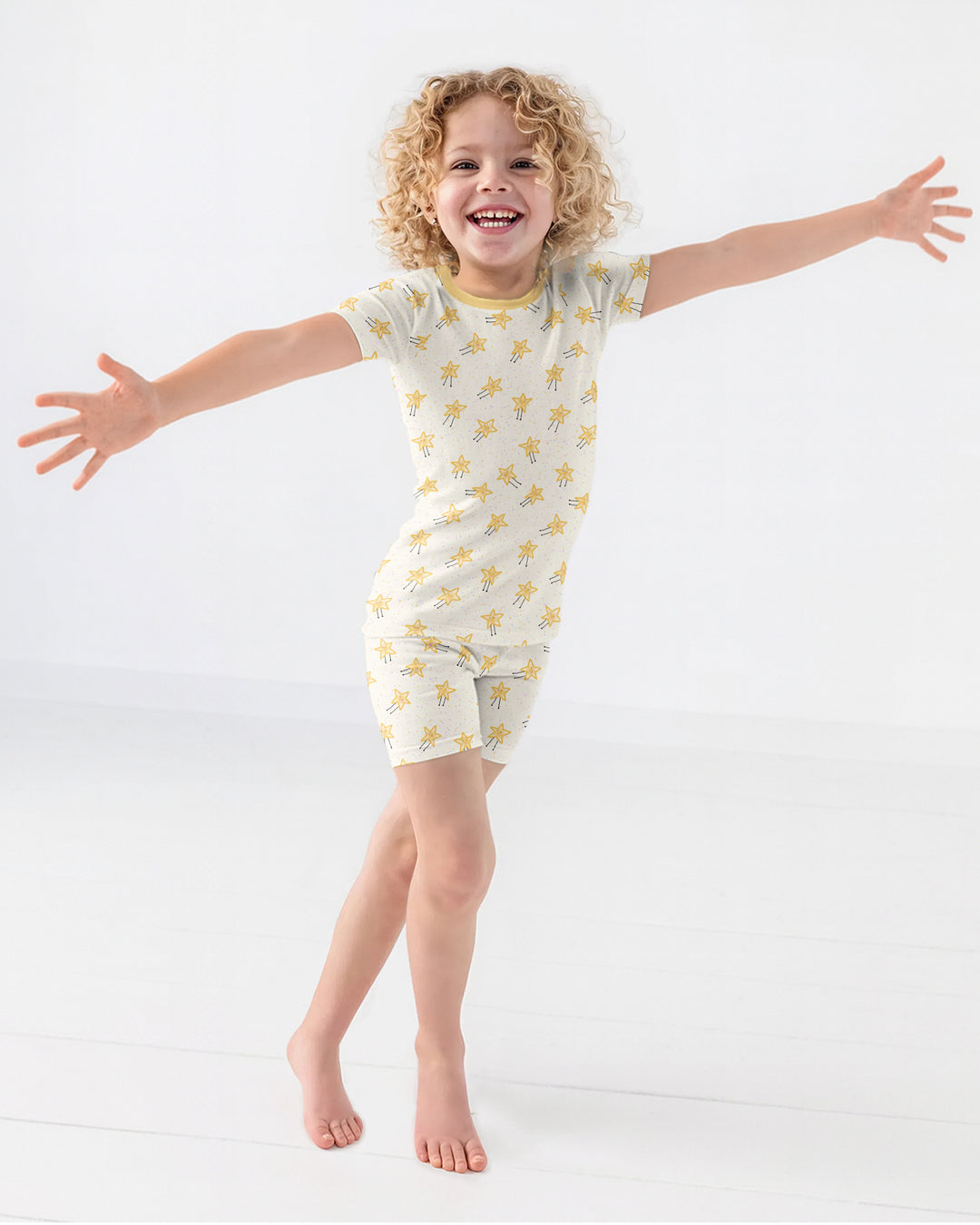 Template Bamboo Two Piece Short Sleeve Shorts Pyjamas Set