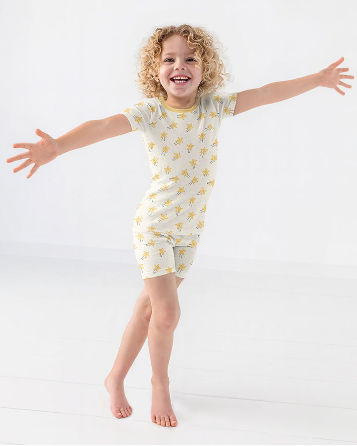 Template Bamboo Two Piece Short Sleeve Shorts Pyjamas Set