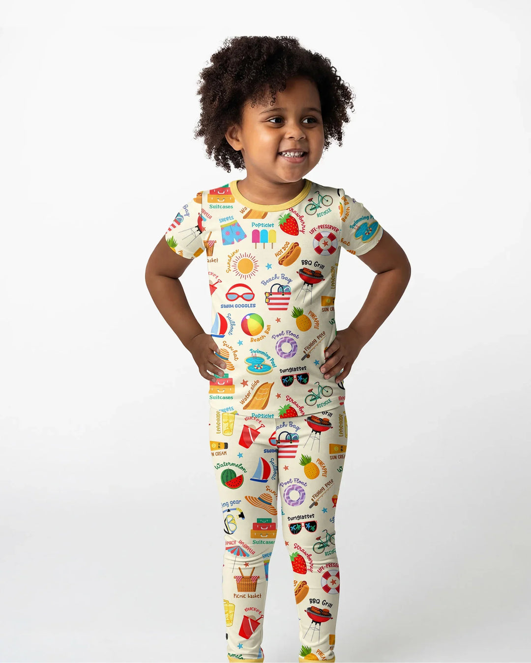 Love Summer Bamboo Two Piece Short Sleeve Pajama Set