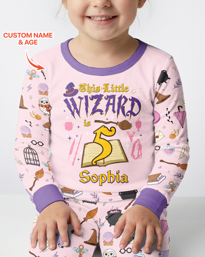 Personalized Birthday Wizard  Bamboo Two Piece Long Sleeve Pajama Set