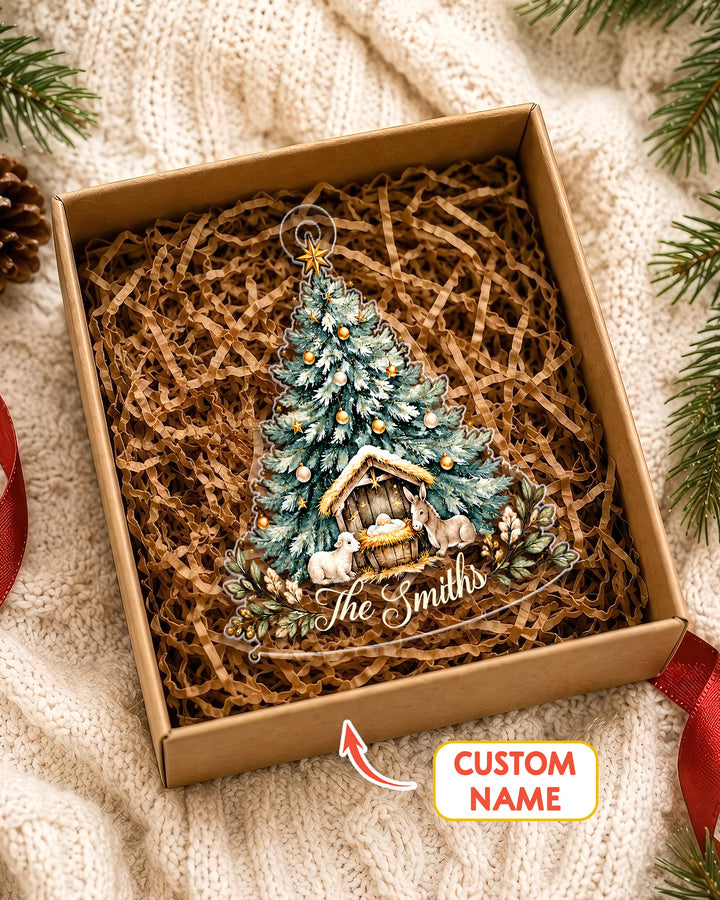Nativity First Christmas- Personalized Acrylic Ornament