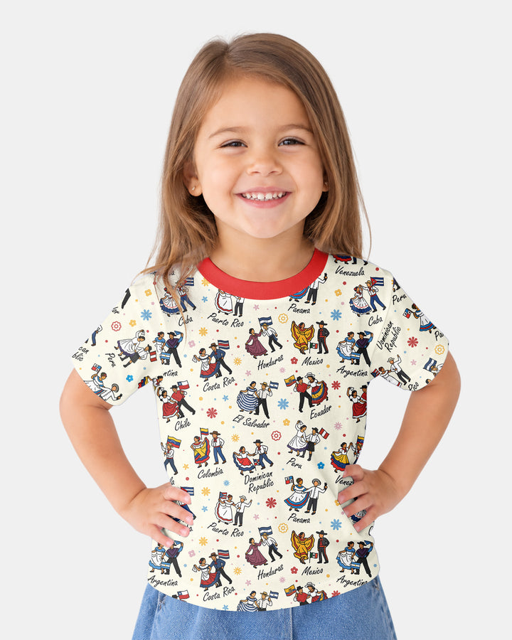 Hispanic Traditional Folkloric Dress Bamboo Crewneck T-Shirt