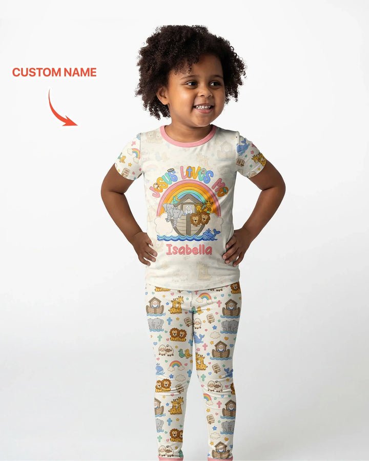 CUSTOM Template Bamboo Two Piece Short Sleeve Pyjamas Set