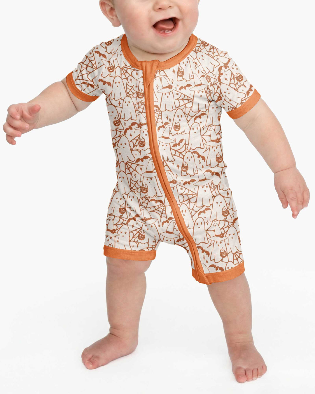 Boo Trick or Treat Ghosts Halloween Bamboo Shorty Zippy