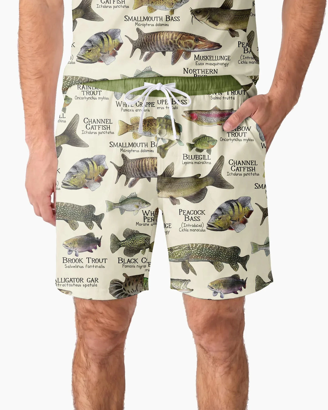 Fish Of America Bamboo Men Short Sleeve Short Pajama Set