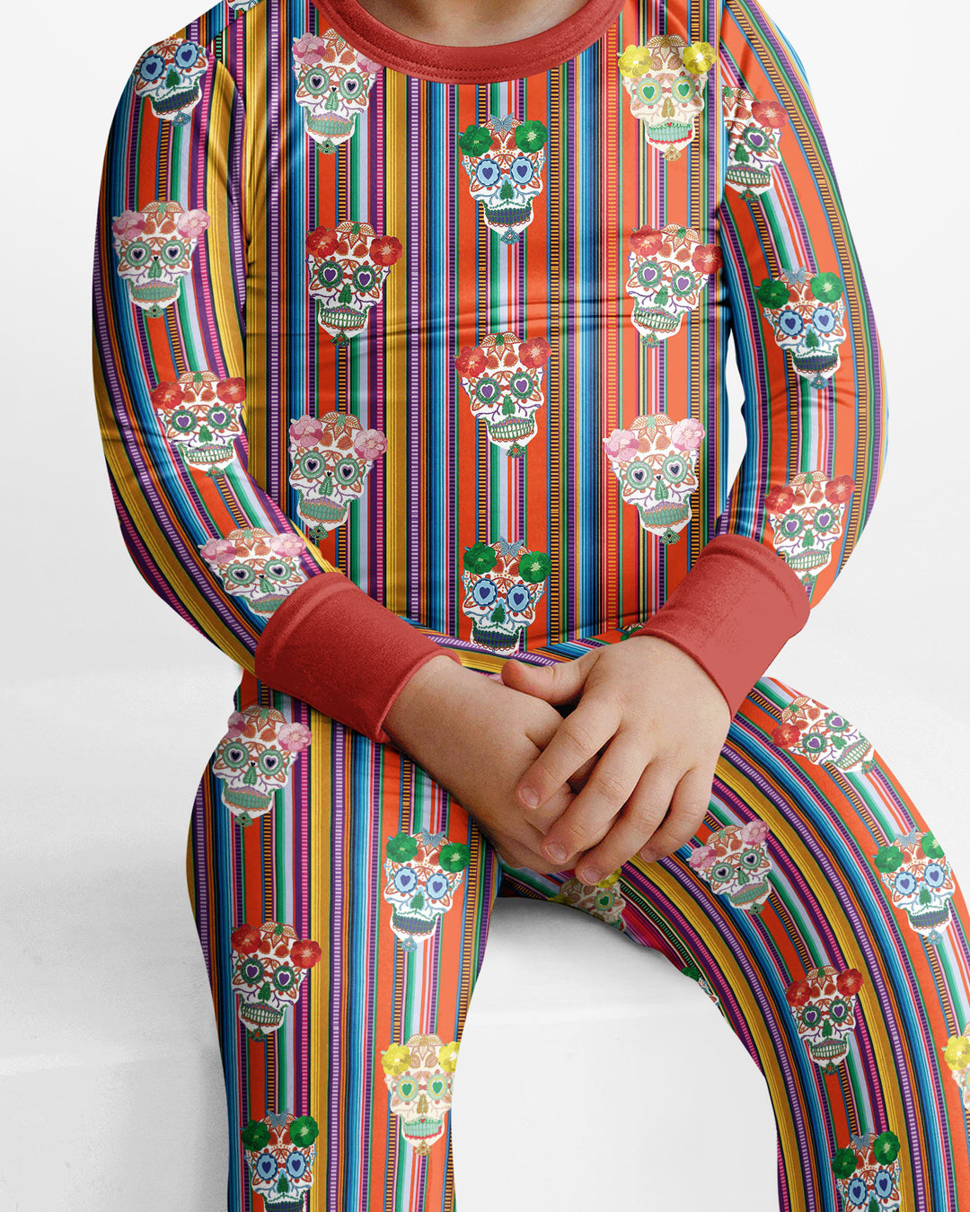 Day of the Dead Vintage Bamboo Two Piece Long Sleeve Pajama Set