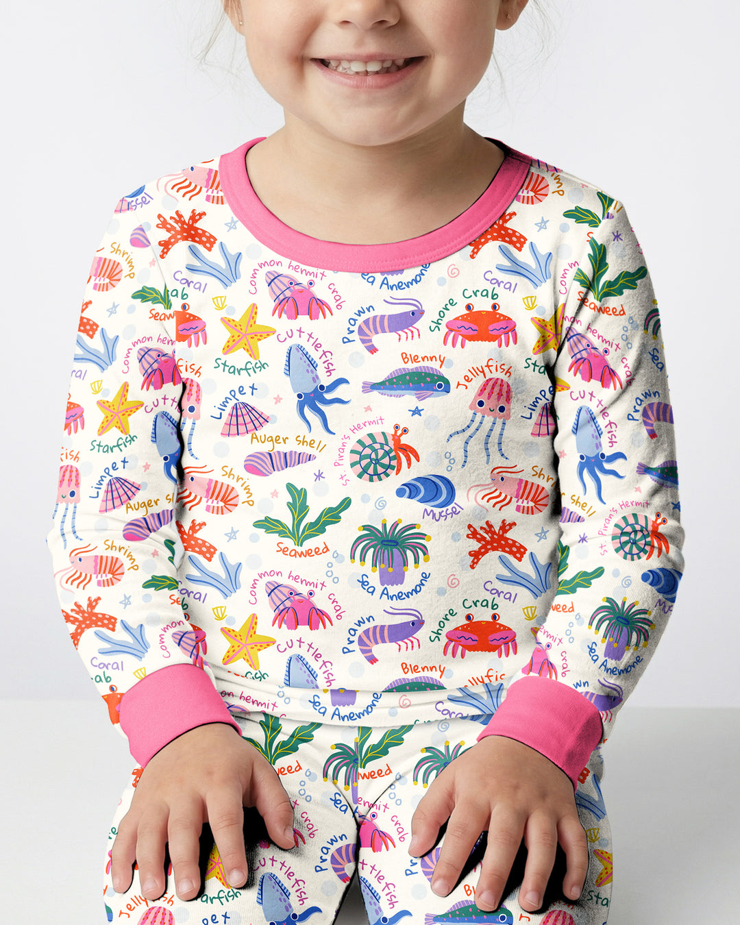 Tide Pool Pals Bamboo Two Piece Long Sleeve Pajama Set