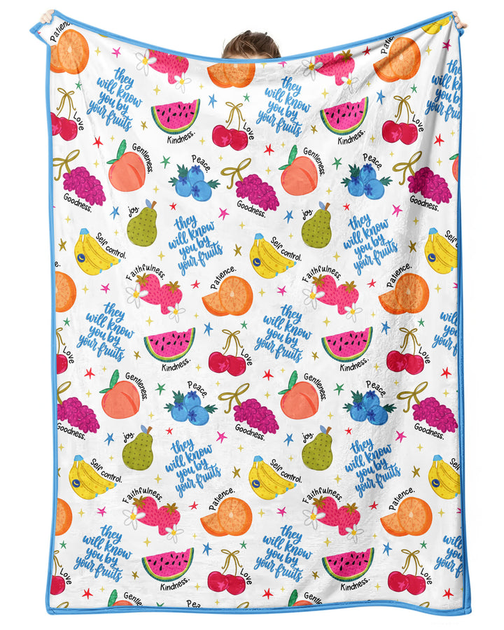 They Will Know You By Your Fruits Bamboo Blanket