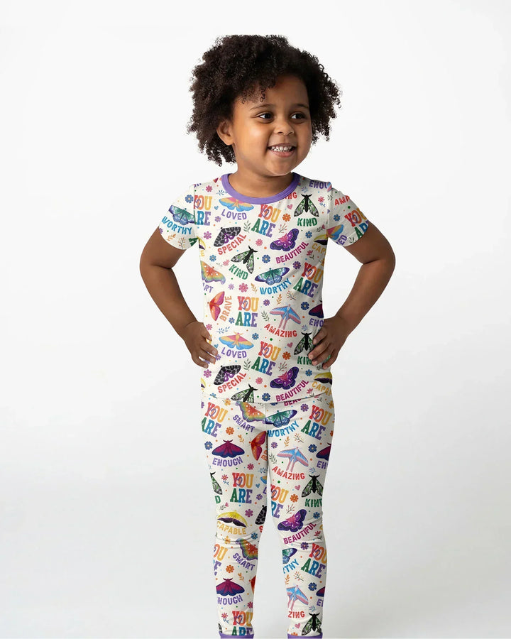 Proud Wings Family Matching Bamboo Two Piece Short Sleeve Pajama Set