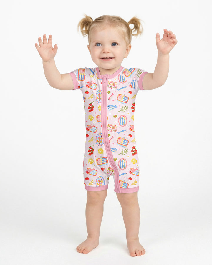 Preppy Sardines Bamboo Shorty Zippy