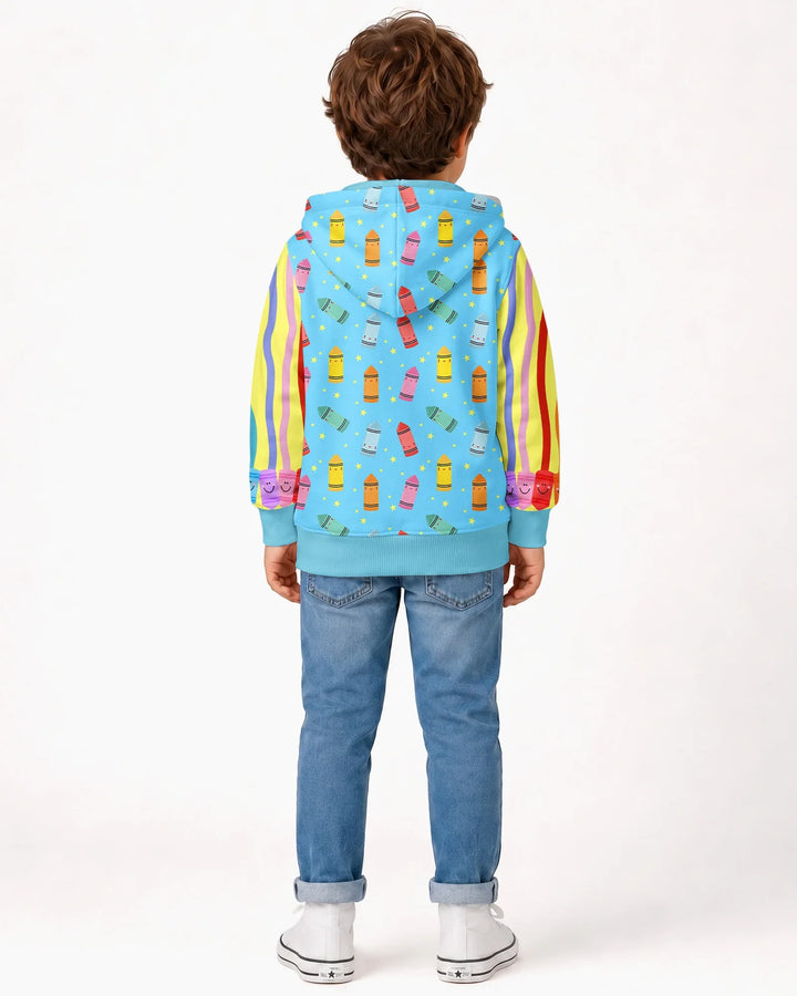 Happy Crayon Friends Bamboo Zip Hoodie