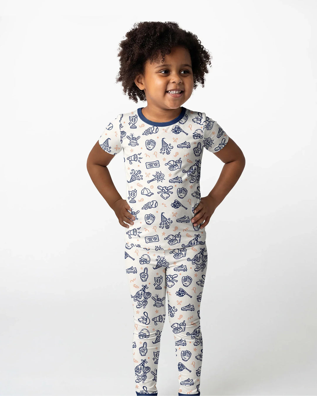 Ballpark Bash Bamboo Two Piece Short Sleeve Pajama Set