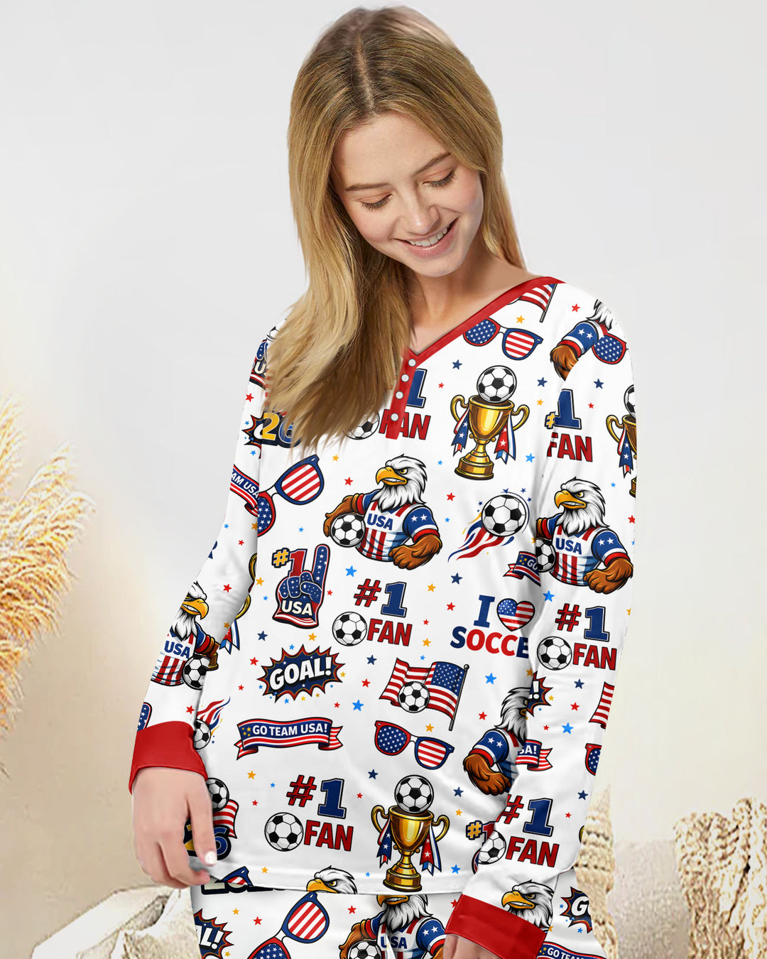 USA Soccer 2026 Party Bamboo Women Pajama Set