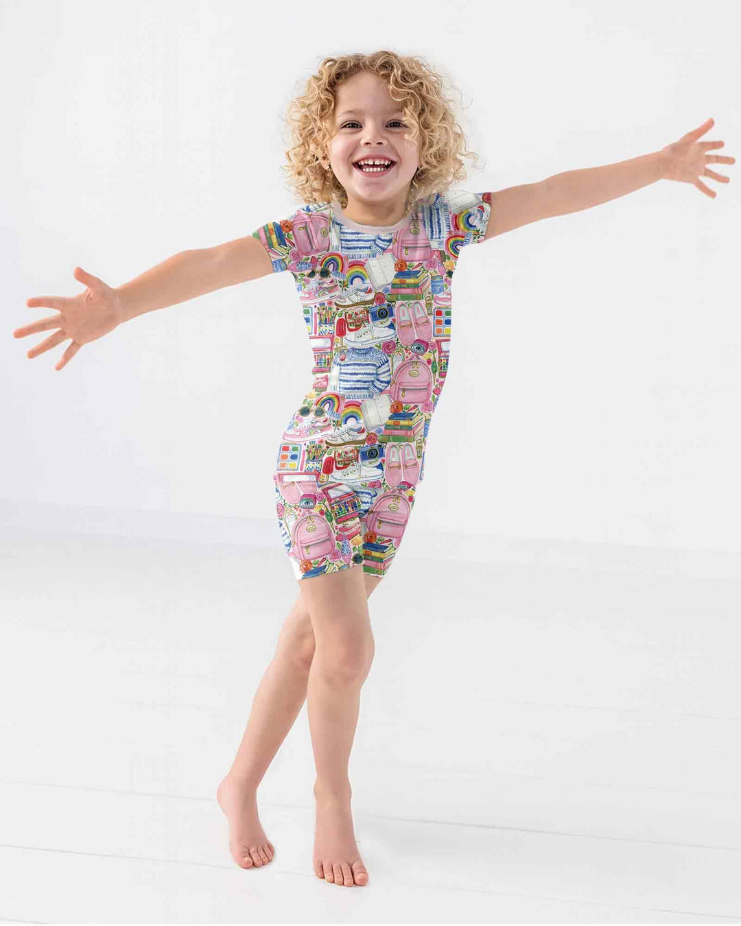 Sweet School Adventure Bamboo Women Short Sleeve Short Pajama Set