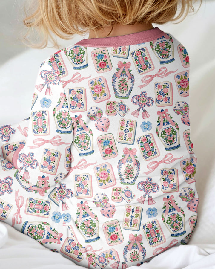 Chinoiserie Mahjong Mommy & Me Matching Bamboo Convertible Zippy