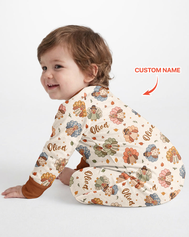 Custom Name Boho Turkey Bamboo Convertible Zippy