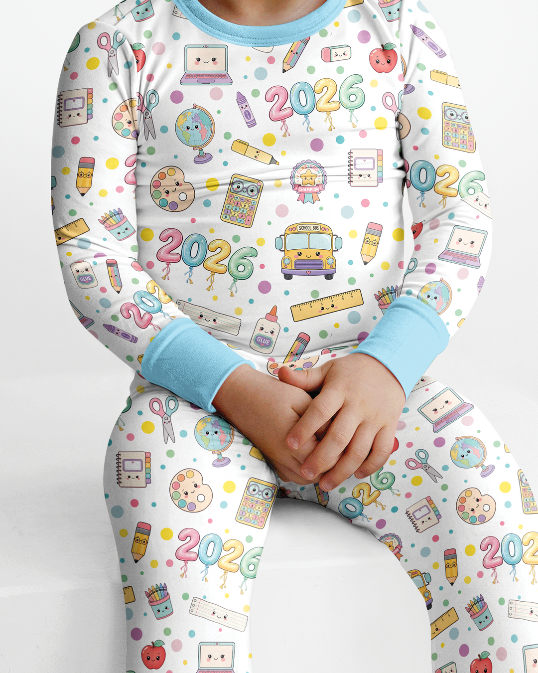 Template Bamboo Two Piece Long Sleeve Pyjamas Set