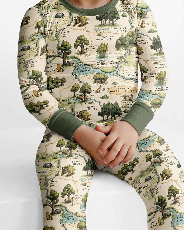 Template Bamboo Two Piece Long Sleeve Pyjamas Set