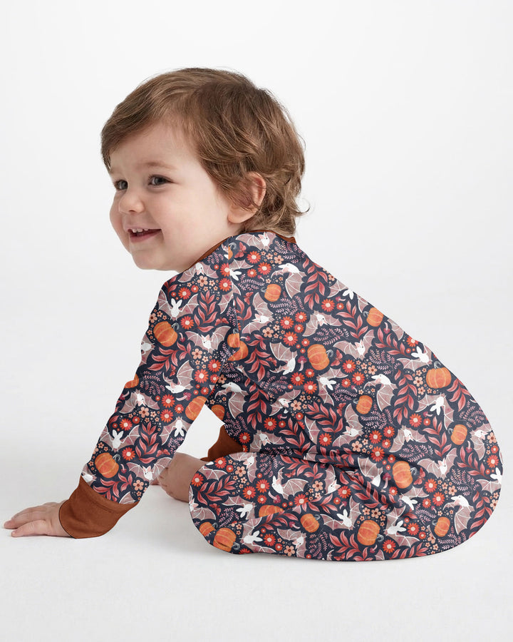 Bat Pumpkin Floral Halloween Bamboo Convertible Zippy
