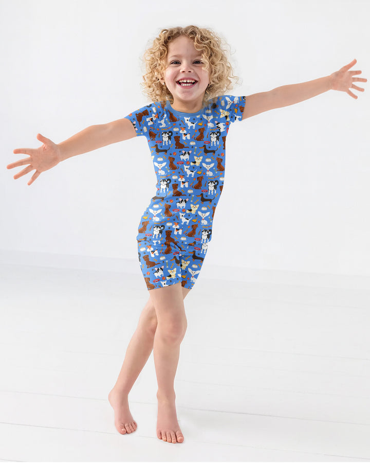Dapper Dogs Bamboo Two Piece Short Sleeve Shorts Pyjamas Set