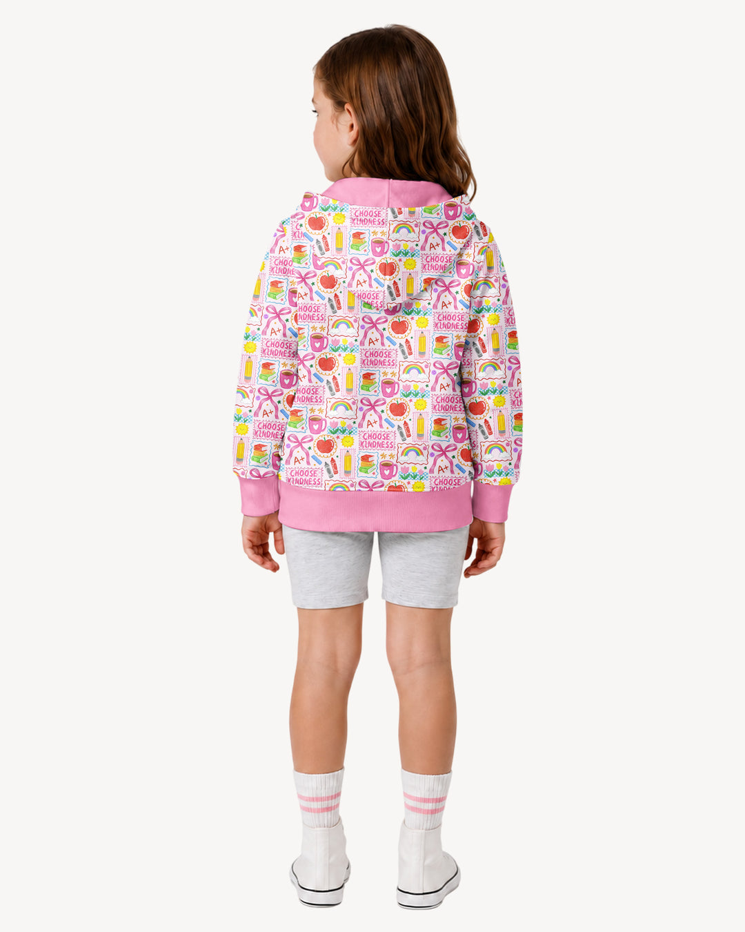 Kindness School Girl Bamboo Zip Hoodie