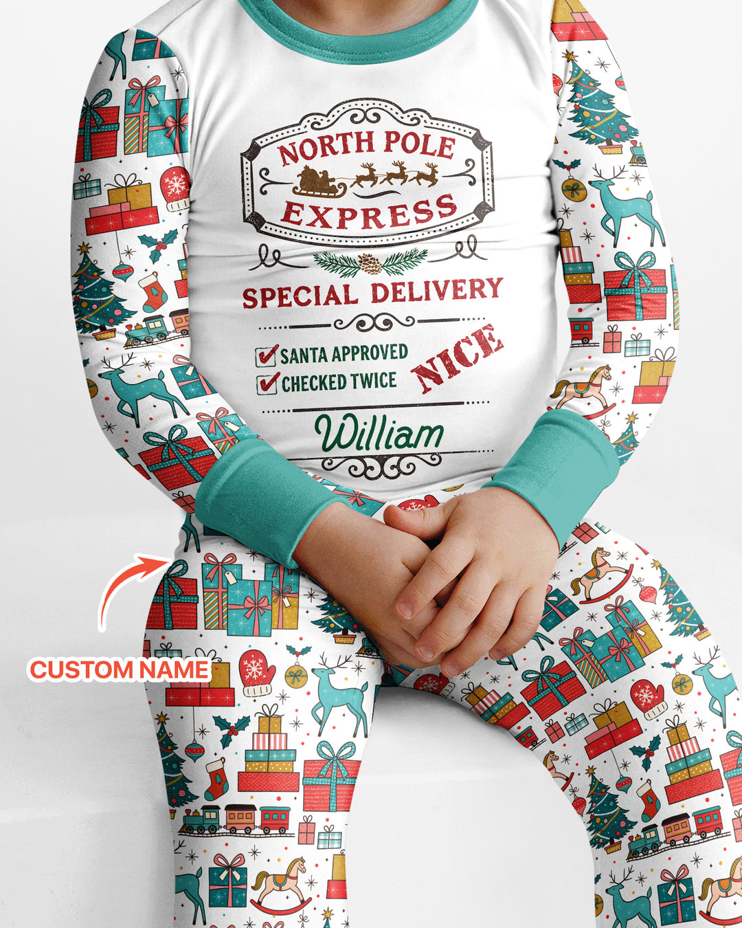 Santa’s Special Delivery Bamboo Two Piece Long Sleeve Pajama Set