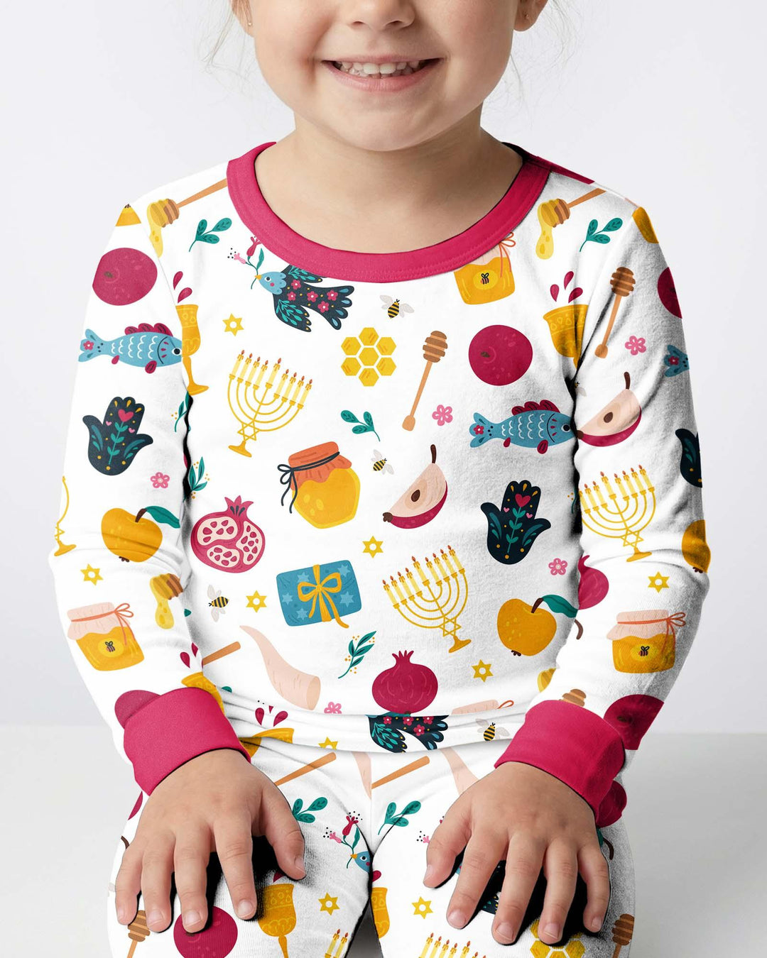 Shanah Tovah Party Bamboo Two Piece Long Sleeve Pajama Set