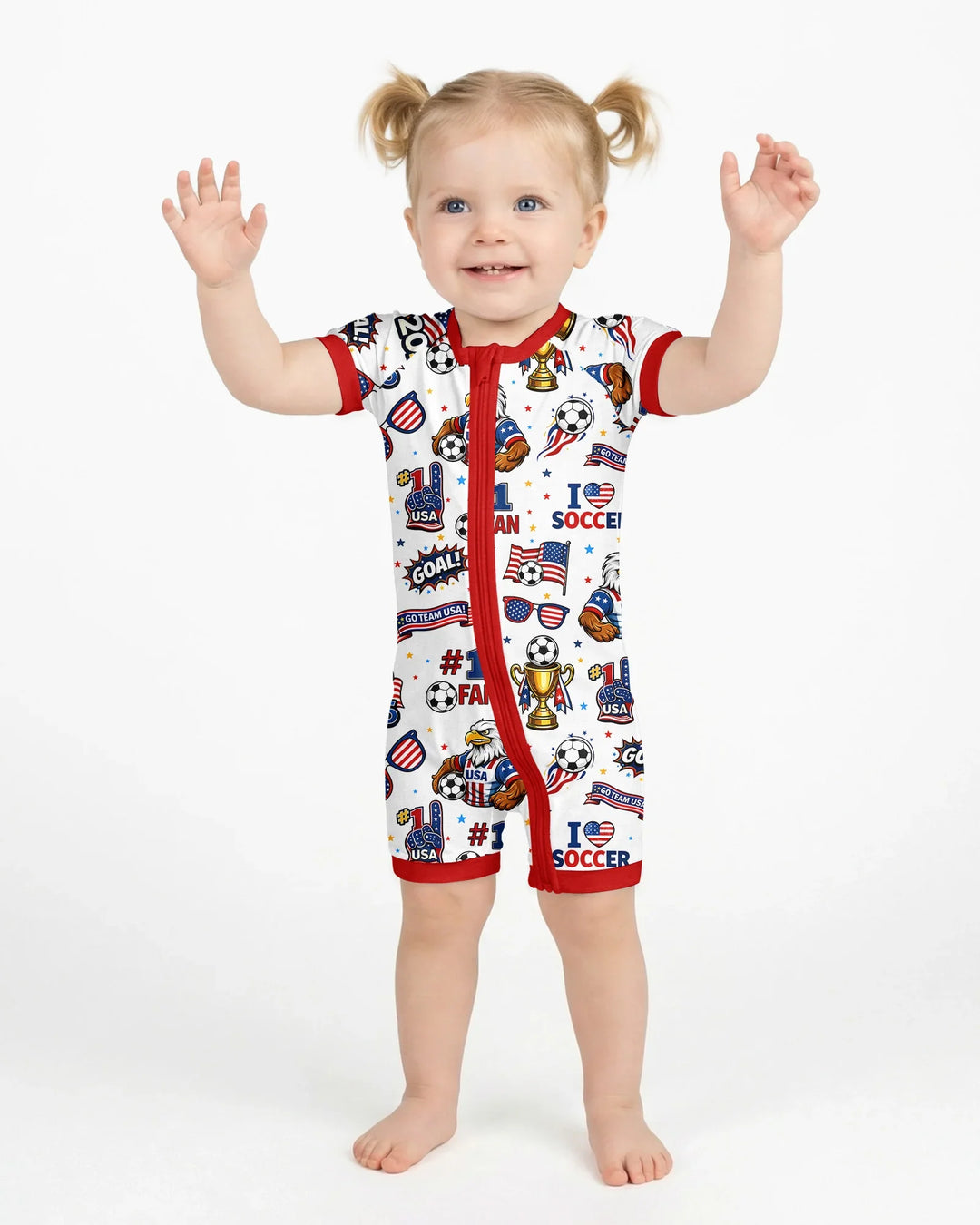USA Soccer 2026 Party Bamboo Shorty Zippy