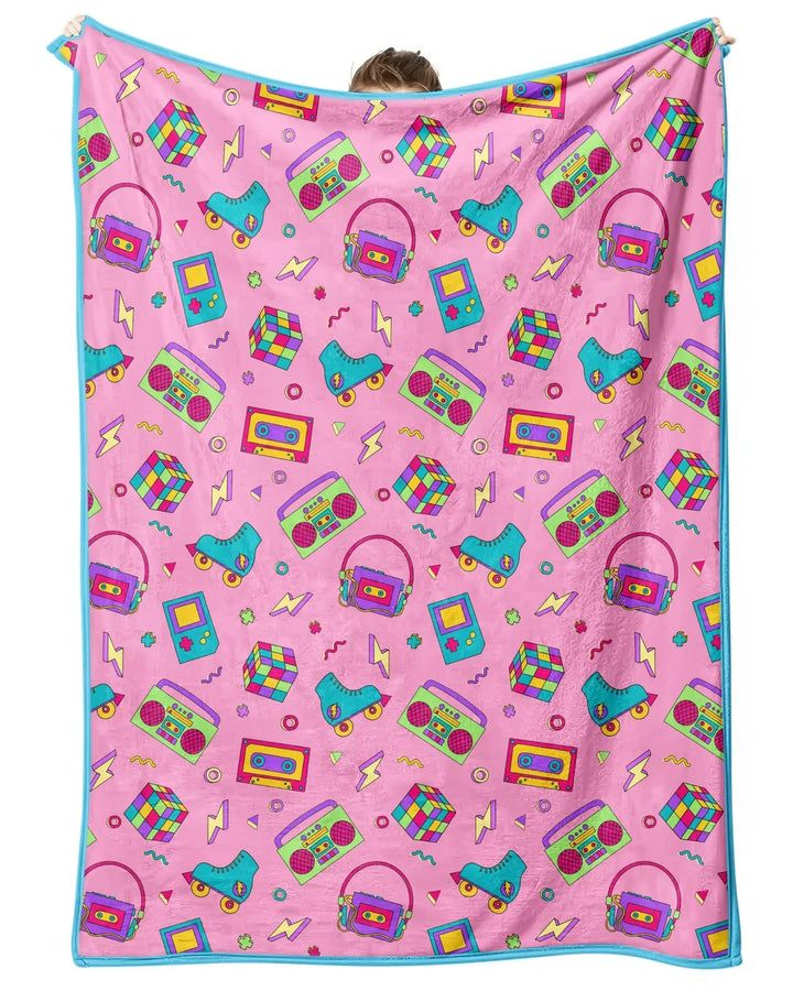 80s Retro Neon Bamboo Blanket