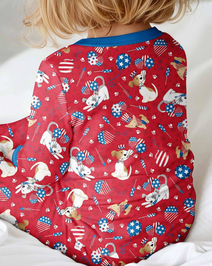 Red, White & Woof Family Matching Bamboo Convertible Zippy