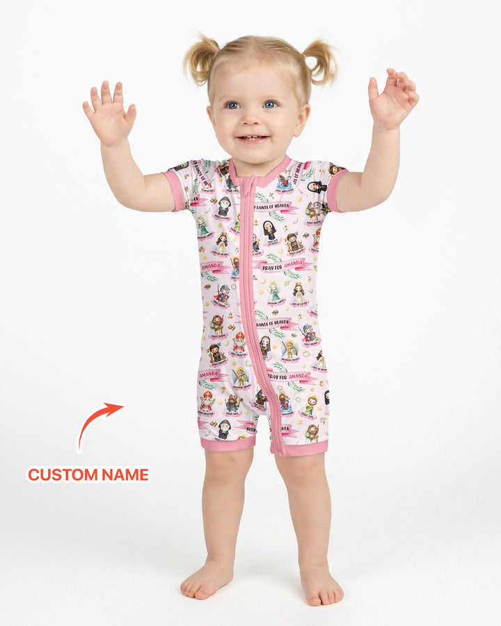 Holy Saints of Heaven Custom Name Bamboo Shorty Zippy