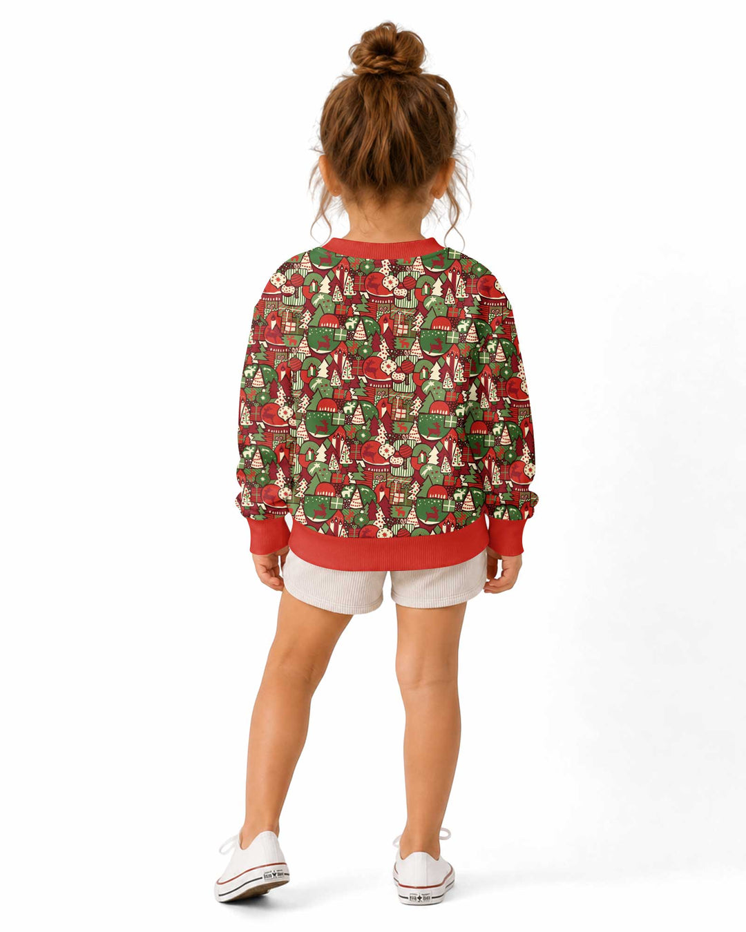 Christmas Time Mosaic Bamboo Crewneck Sweatshirt