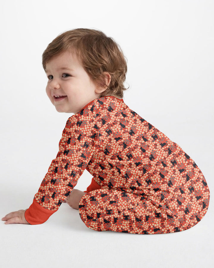 Black Cat Ditsy Bamboo Convertible Zippy