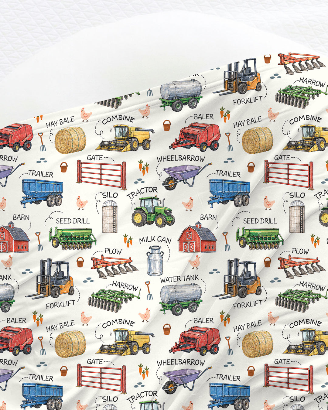 Little Farmer Bamboo Swaddle Blanket