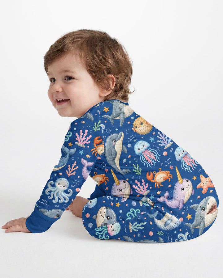 Cute Ocean Animals Bamboo Convertible Zippy